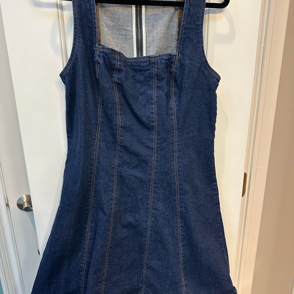 Women’s Abercrombie & Fitch Mila square neck denim dress size large